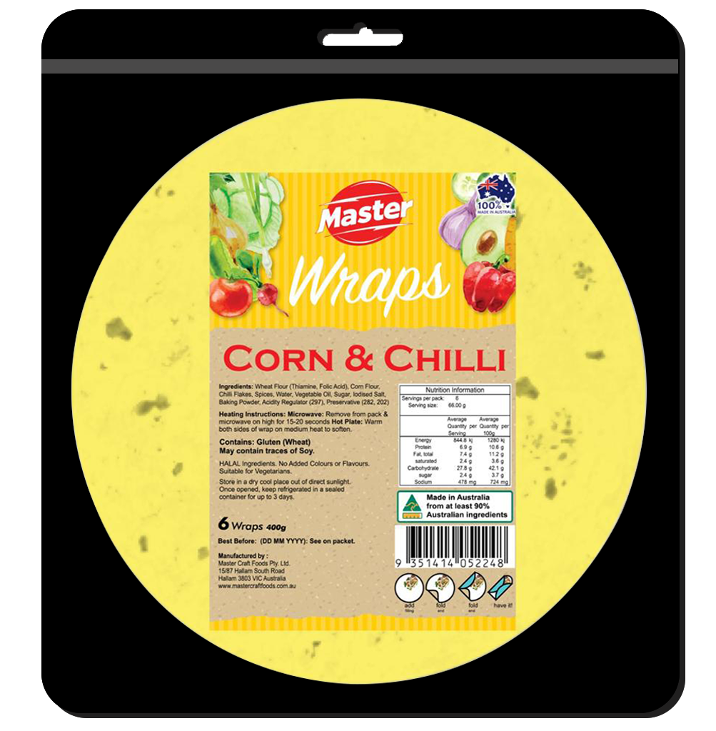 Master Craft Corn & Chilli Wrap – Yuvi Foods